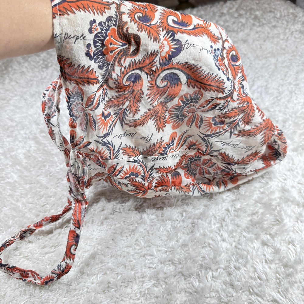 Free People Tote Bag Womens Floral Boho Slouch Shoulder Purse Market Lightweight - Picture 7 of 10